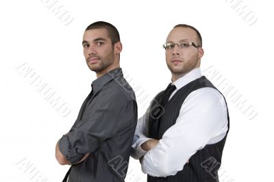 handsome men looking forwards