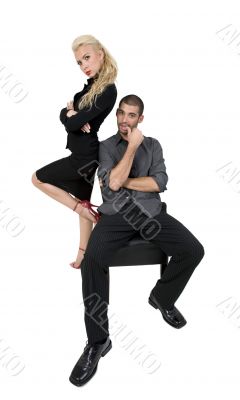 couple looking into the camera