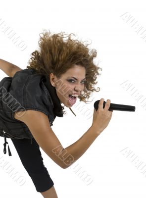 lady singing madely