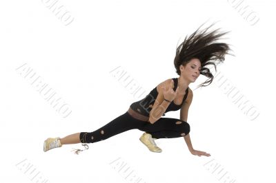 exercising pretty lady