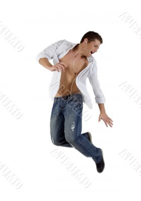 jumping dancer with canal phone