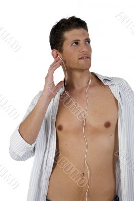 stylish man with canal phone
