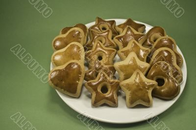 Plate of Christmas cookies