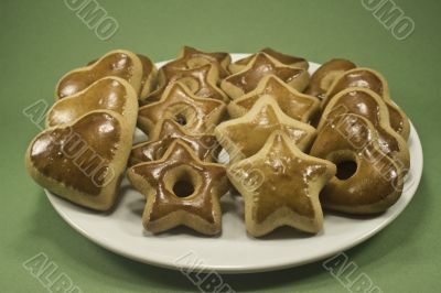 Plate of Christmas cookies