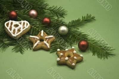 Chrismas cookies and balls