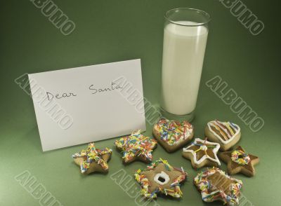 Cookies, milk and a letter to Santa