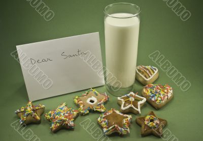 Cookies, milk and a letter to Santa