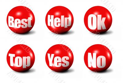 red 3D spheres
