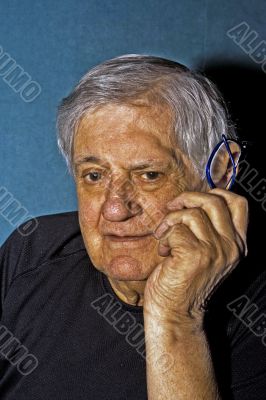 Senior man with glasses