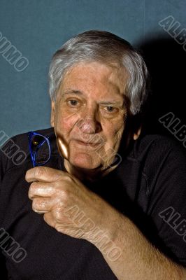Senior man with glasses