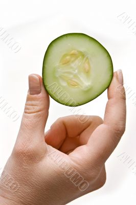 Cucumber wedge