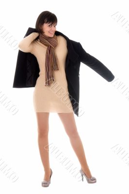 woman with topcoat