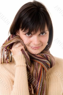 woman with scarf