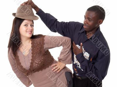 Black man and white woman