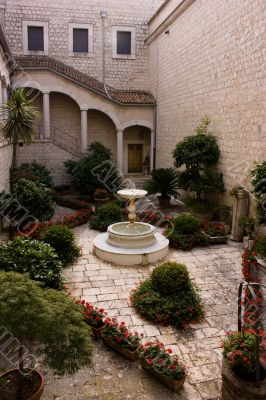 Garden in a courtyard