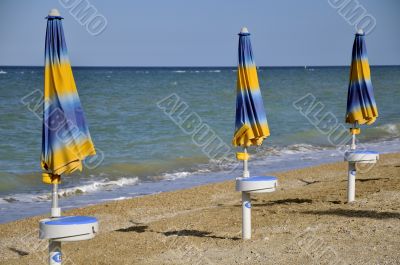 Parasols at the beach