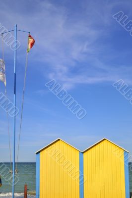 Yellow beach houses
