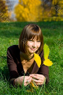 girl on green grass 2