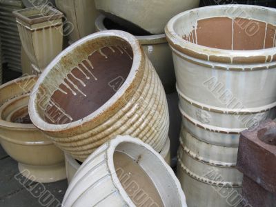 ceramic hand made plant pots