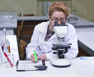 Female researcher