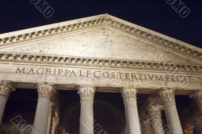Pantheon facade in Rome