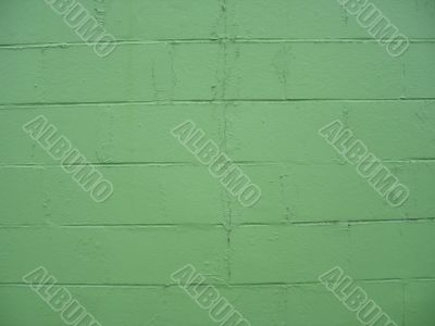 green cinder blocks background