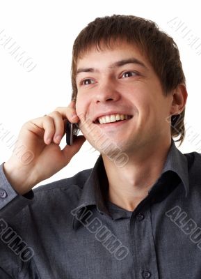 man with mobile phone