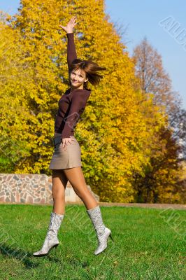 nice jumping girl