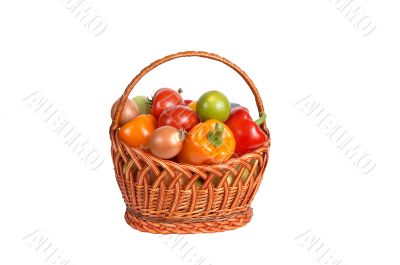 Vegetables in a basket.