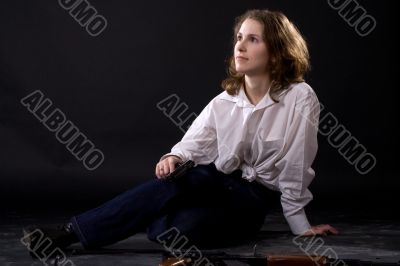 woman with guns