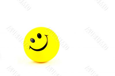 yellow smiley face on a white background