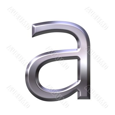 3D Silver Letter a