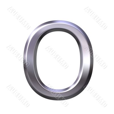 3D Silver Letter o