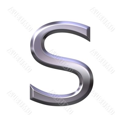 3D Silver Letter s