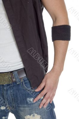 half body of young male