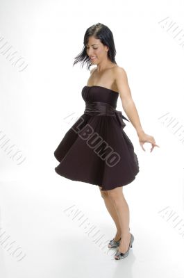 beautiful woman posing in black