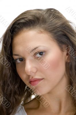 close up of pretty female face