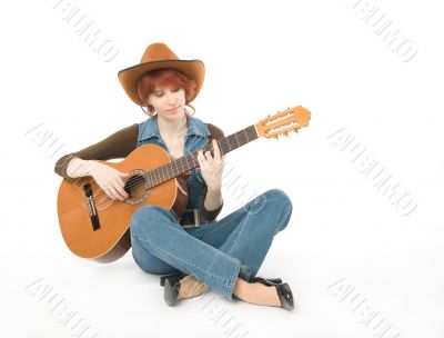 Woman with guitar
