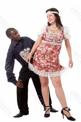 Black man and white woman