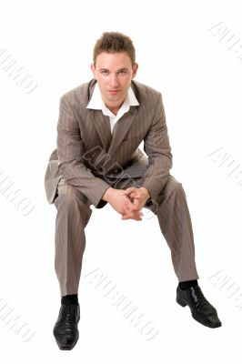 sitting man