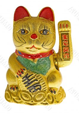 Golden lucky cat from China