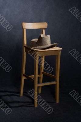 chair and western hat