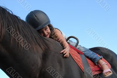 riding little girl