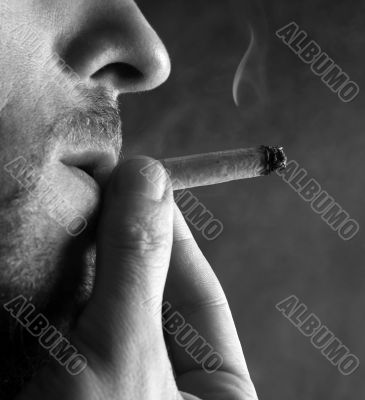 Smoking cigarette