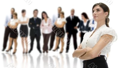 business woman with her team