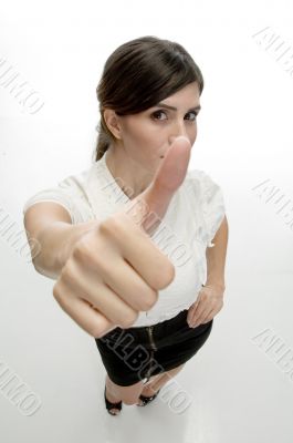 lady wishing good luck