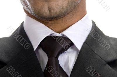 close up pose of businessman tie