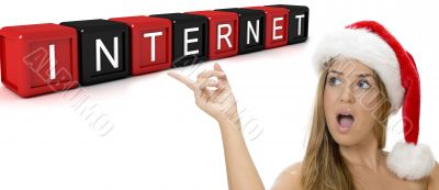 building blocks with internet text