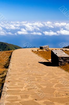 Road to blue sky in Madeira Island