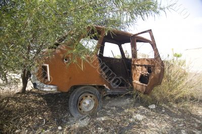 dilapidated car door